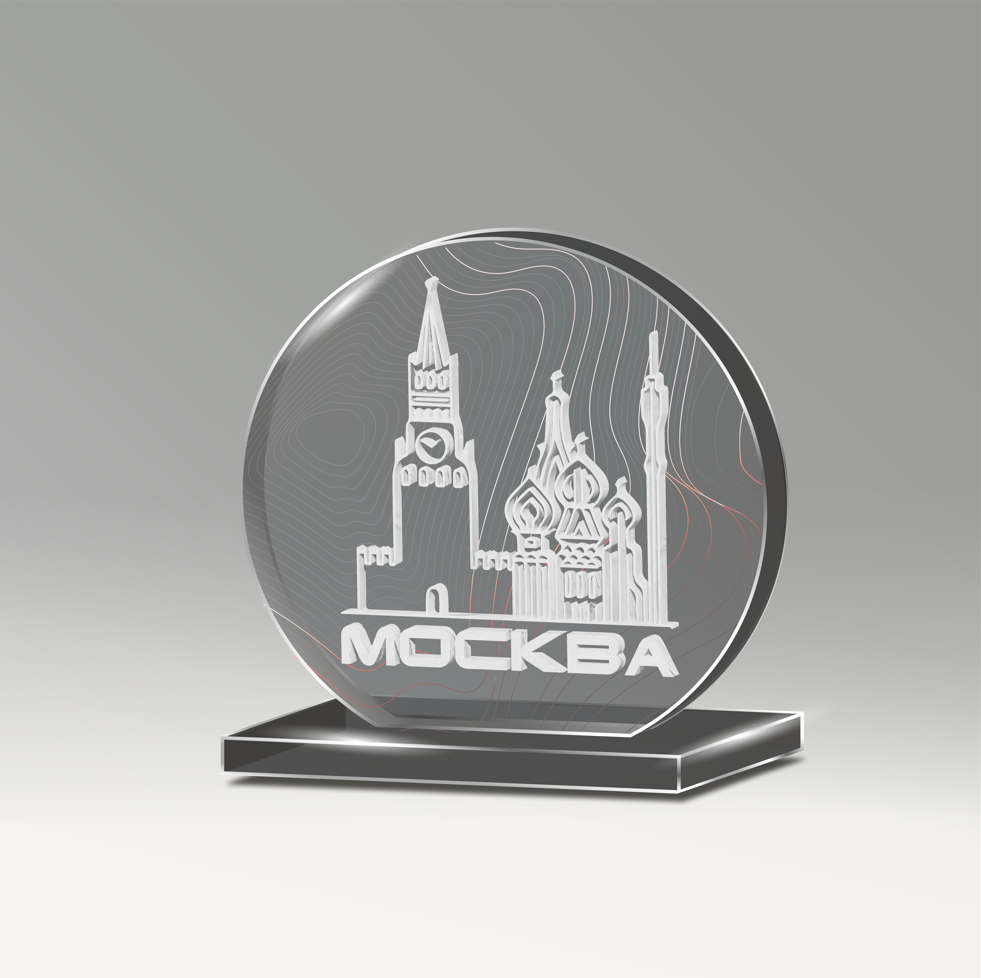 Форма статуэтки из дымчатого стекла «Москва»